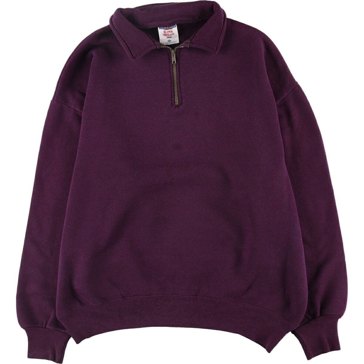 古着 90年代 ジャージーズ Jerzees 襟付き ハーフジップスウェット