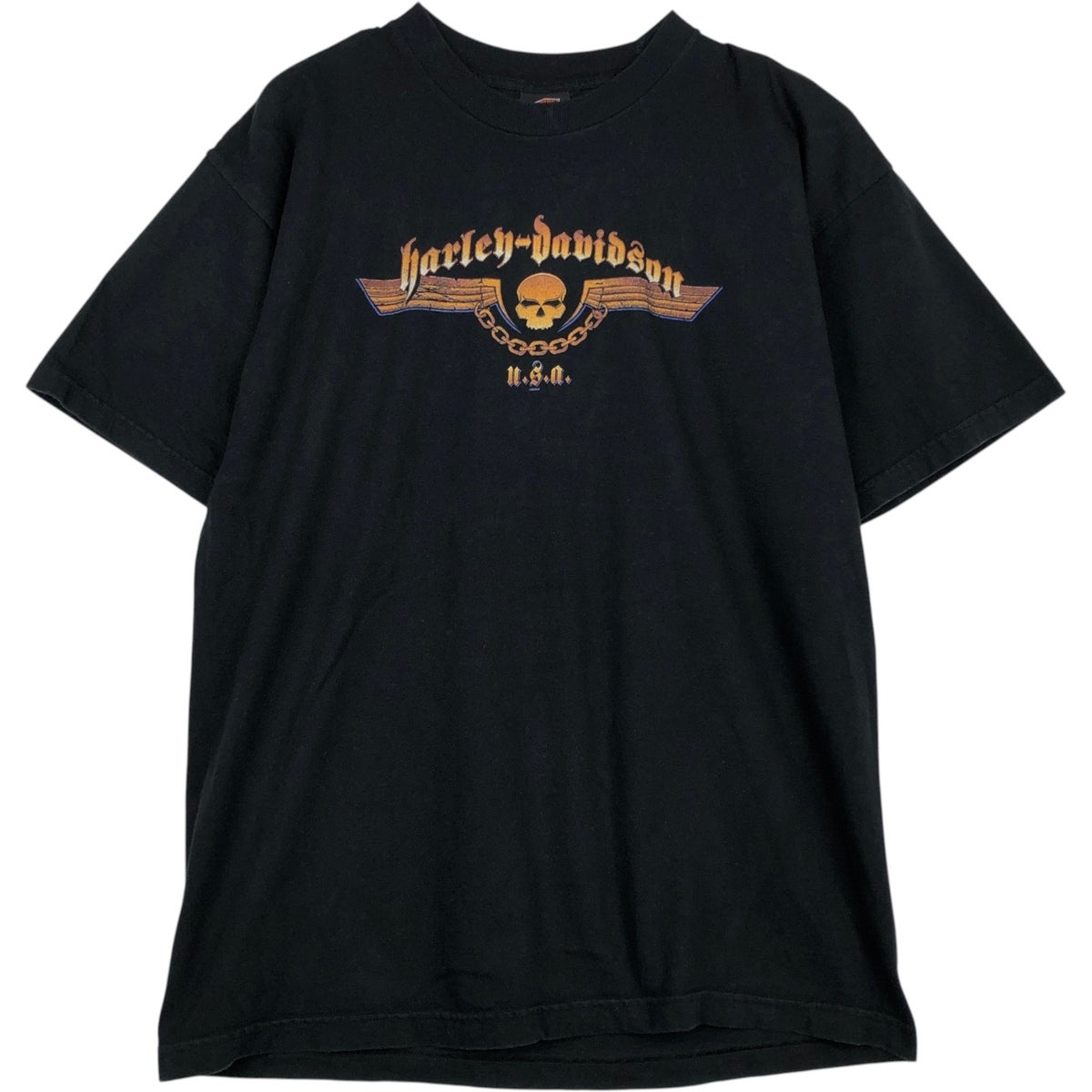 古着 ハーレーダビッドソン Harley-Davidson ドクロ柄 スカル柄
