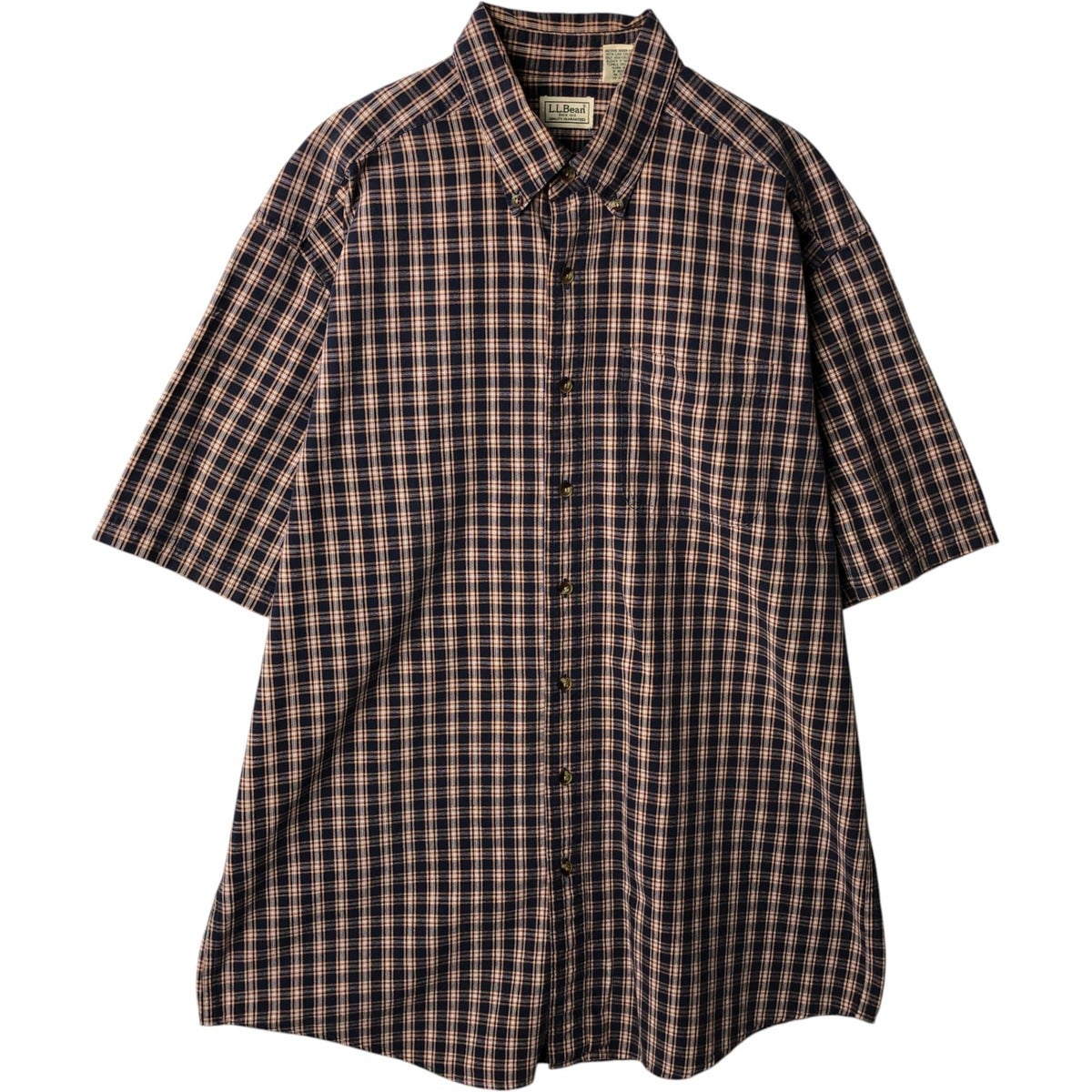 古着 90～00年代 エルエルビーン L.L.Bean 半袖 ボタンダウン チェック