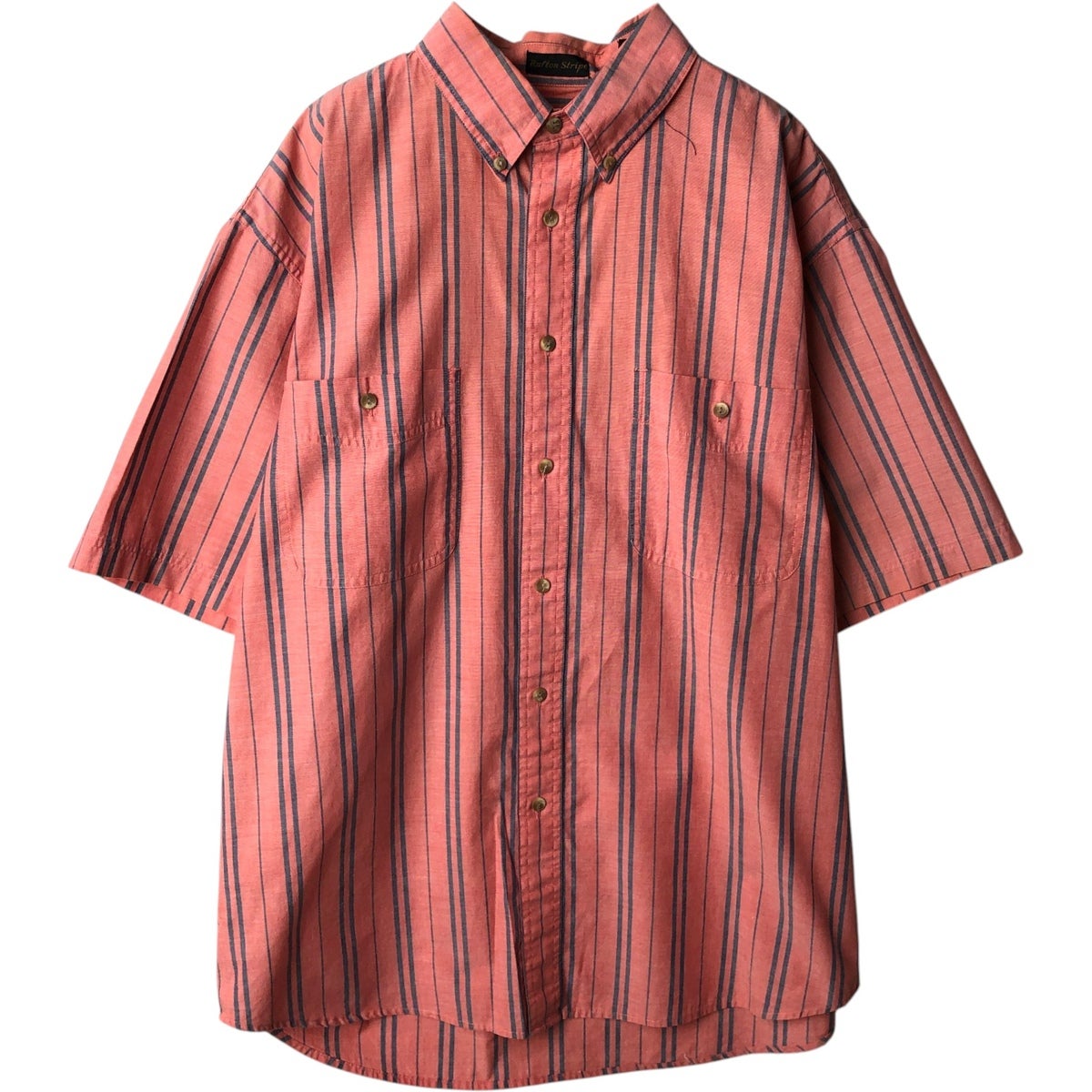 古着 80～90年代 エディーバウアー Eddie Bauer 黒タグ 半袖 ボタン