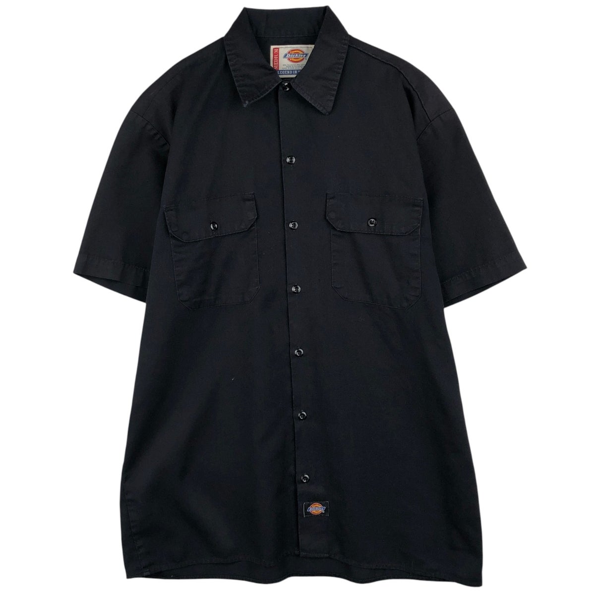 古着 ディッキーズ Dickies 半袖 ワークシャツ ボックスシャツ メンズM