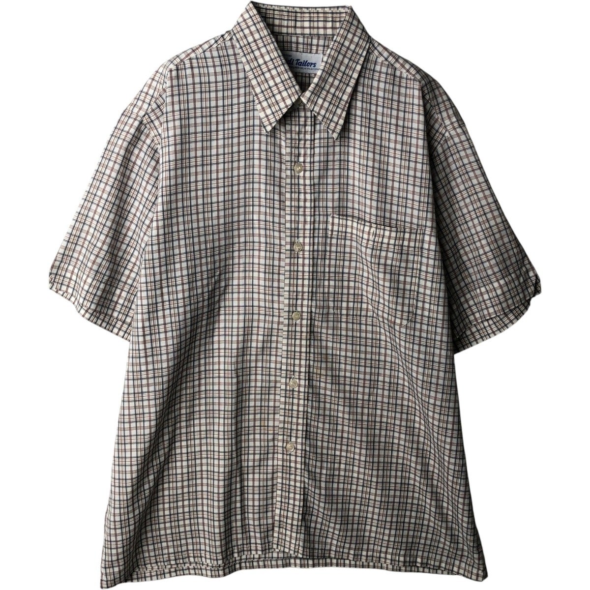 古着 ARMOR 半袖 ポリコットンシャツ ボックスシャツ カナダ製 メンズL