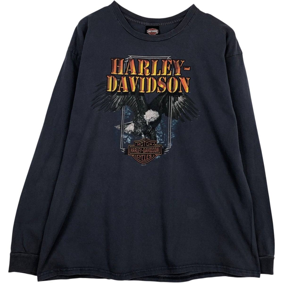 古着 ハーレーダビッドソン Harley-Davidson 鷲柄 イーグル柄 ロングT