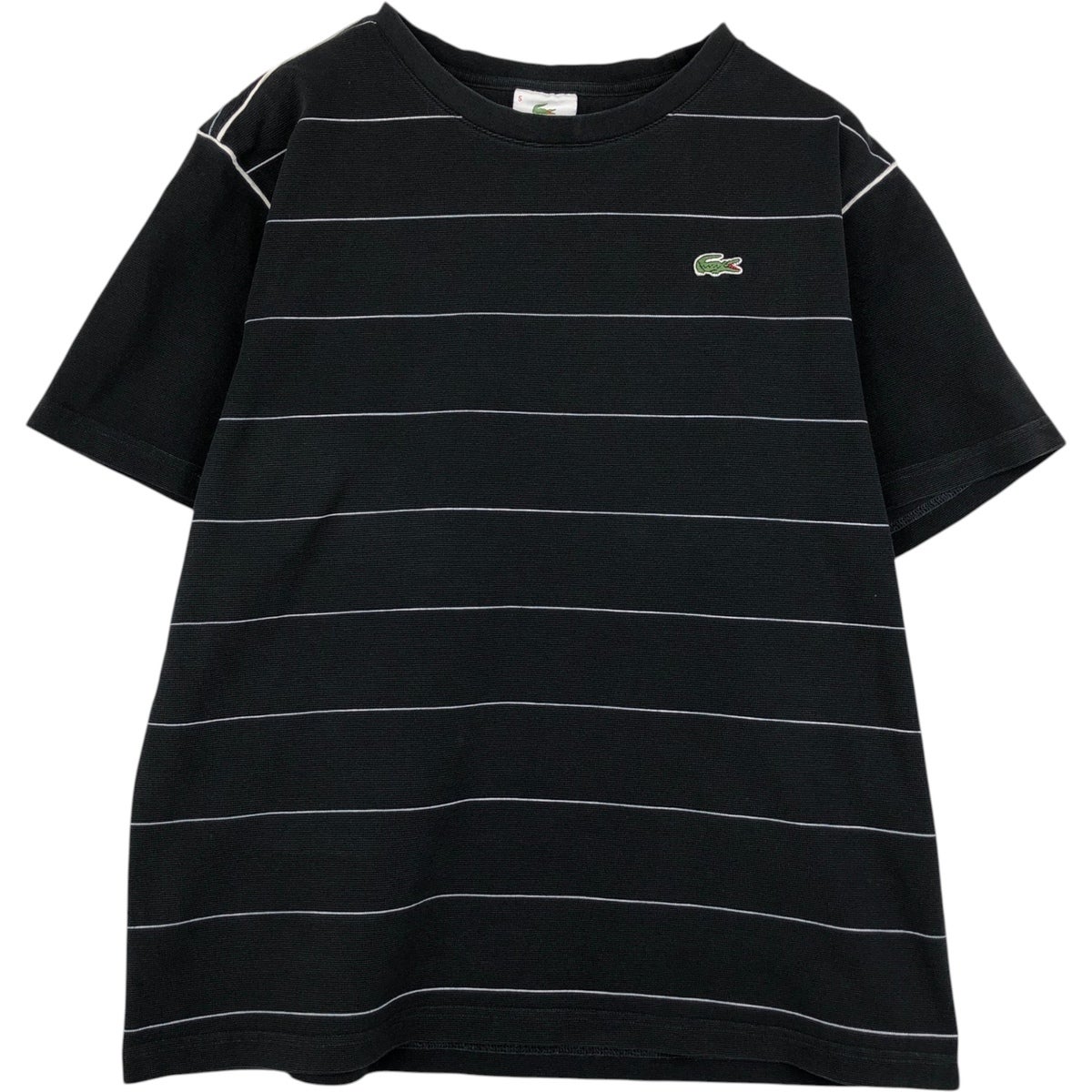 古着 ラコステ LACOSTE SPORT マルチボーダー アクリル×コットンニット