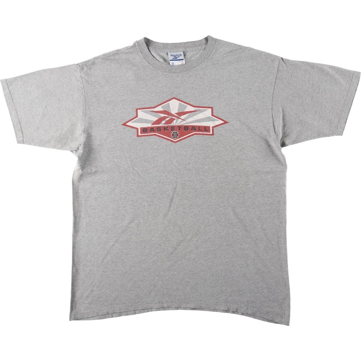 古着 90年代 リーボック Reebok マルチボーダー ロゴTシャツ メンズXL