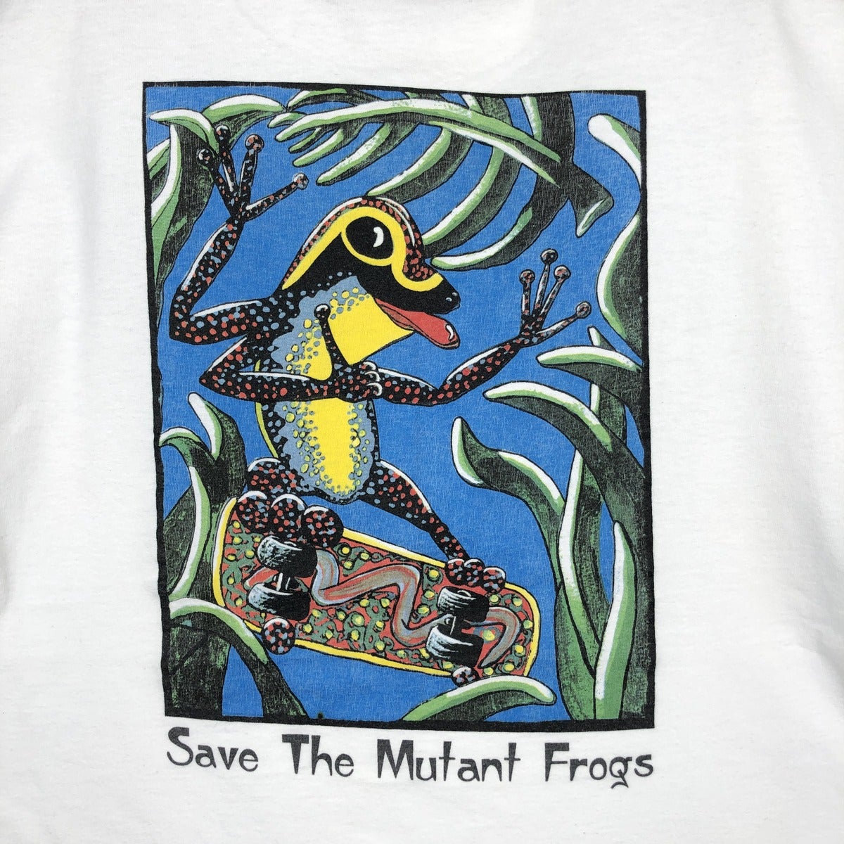 古着 90年代 アンビル Anvil カエル柄 プリントTシャツ USA製 メンズXL