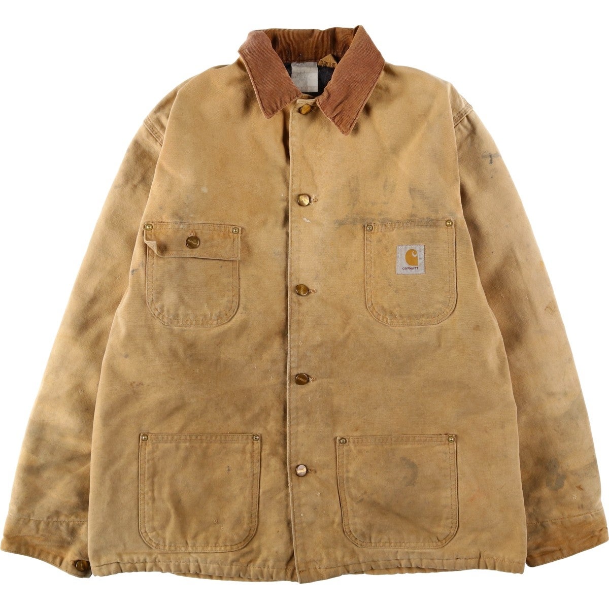 90s carhartt100yearsカーハート100周年ダックショートコート 古着 80年代 カーハート Carhartt 100周年モデル ミシガンチョアコート