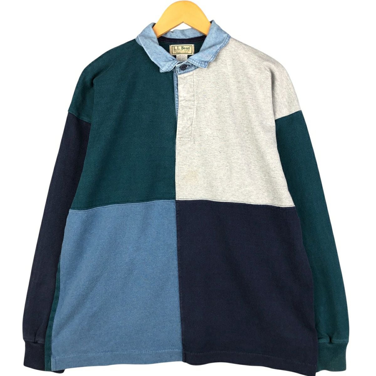 古着 80年代 エルエルビーン L.L.Bean クレイジーパターン 長袖 ラガー