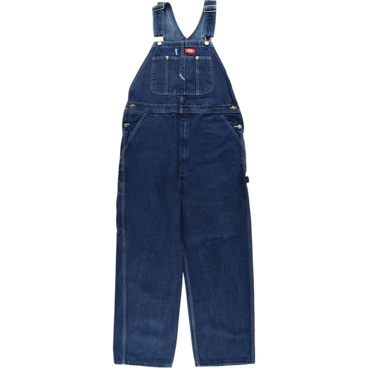 古着 ディッキーズ Dickies 無地 ロゴパッチ ストレートデニムパンツ