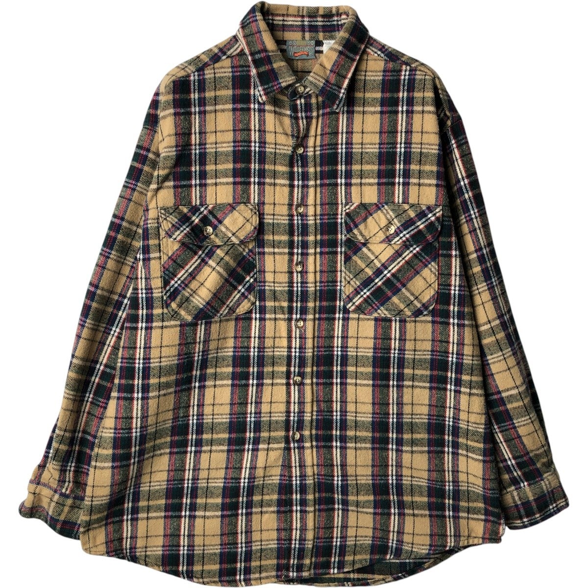 古着 ステューシー STUSSY チェック柄 スウェットハーフジップパーカー