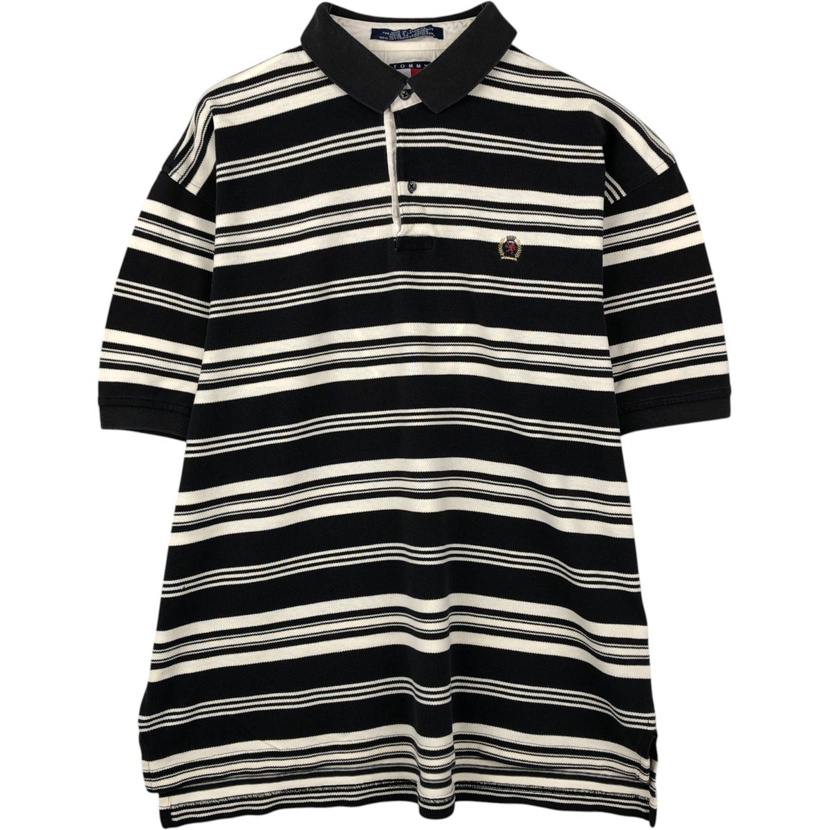 古着 トミーヒルフィガー TOMMY HILFIGER ボーダー柄 長袖 ラガー