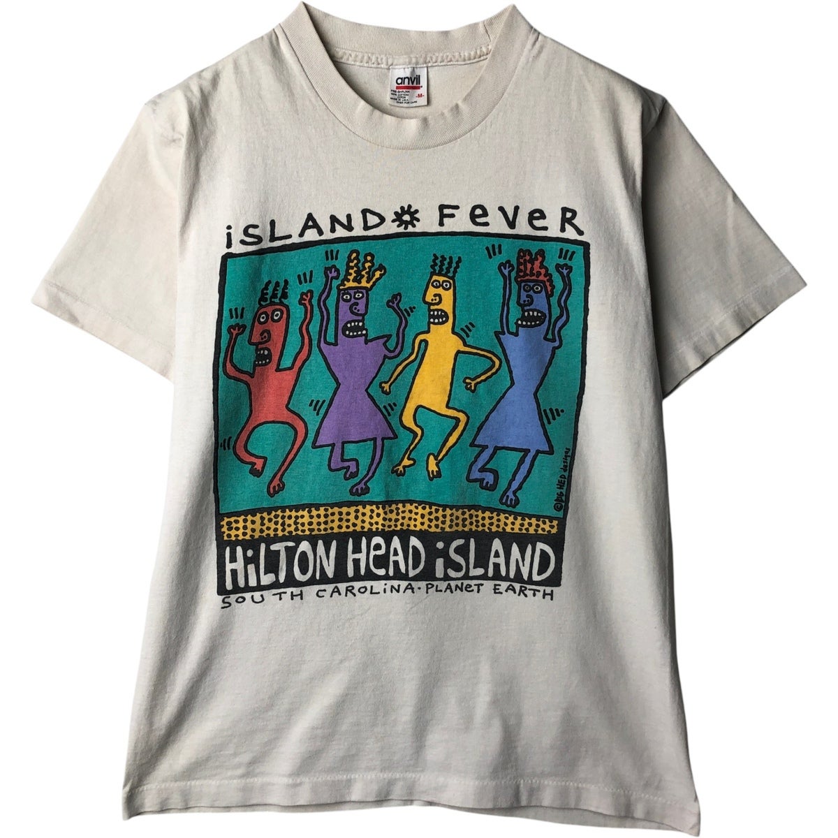 古着 90年代 アンビル Anvil プリントTシャツ USA製 メンズL相当