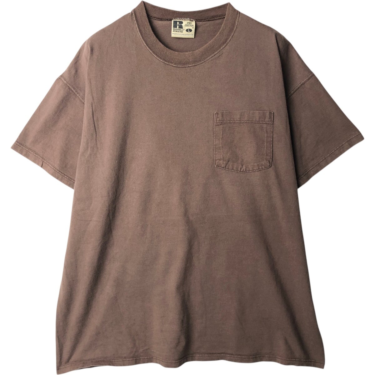 古着 90年代 ラッセル Russell PRO COTTON 無地ポケットTシャツ USA製