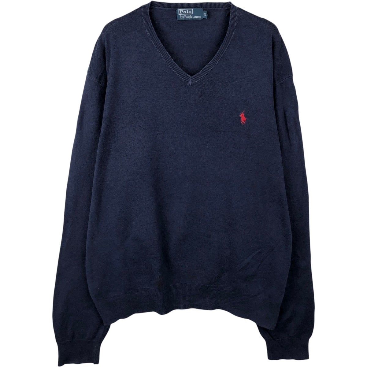 現行 美品 ポロ ラルフローレン ピマコットン ニット セーター ベージュ M 古着 ラルフローレン Ralph Lauren POLO by Ralph Lauren Vネック