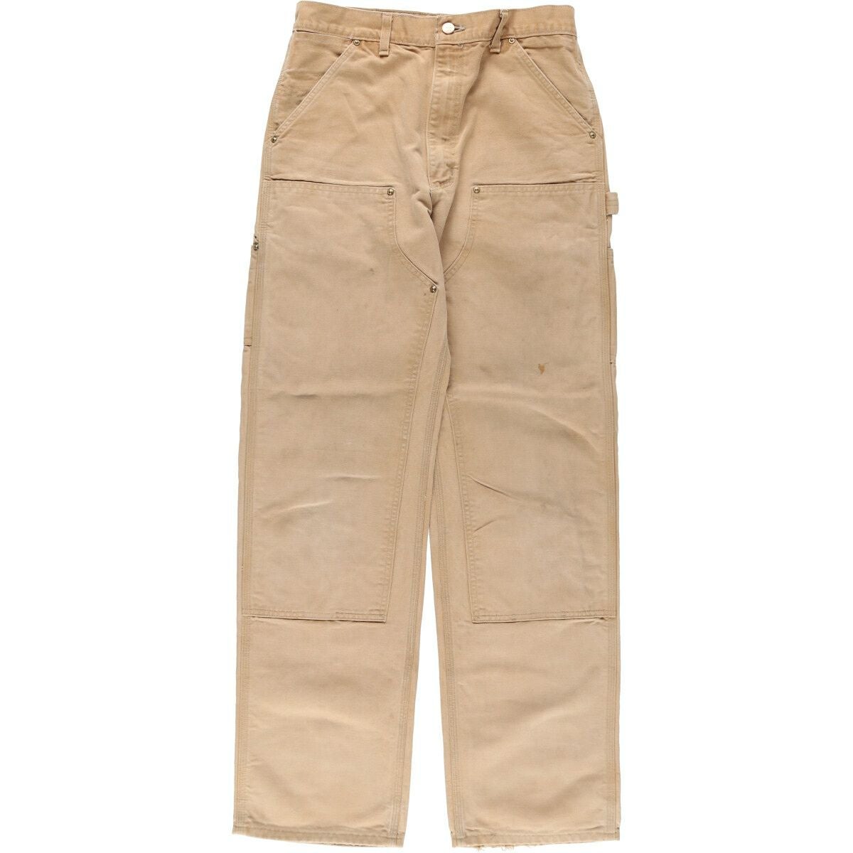 Carhartt ダブルニー ペインターパンツ USA製 ダック地 ベージュ 古着 カーハート Carhartt ダブルニー ダックペインターパンツ USA製