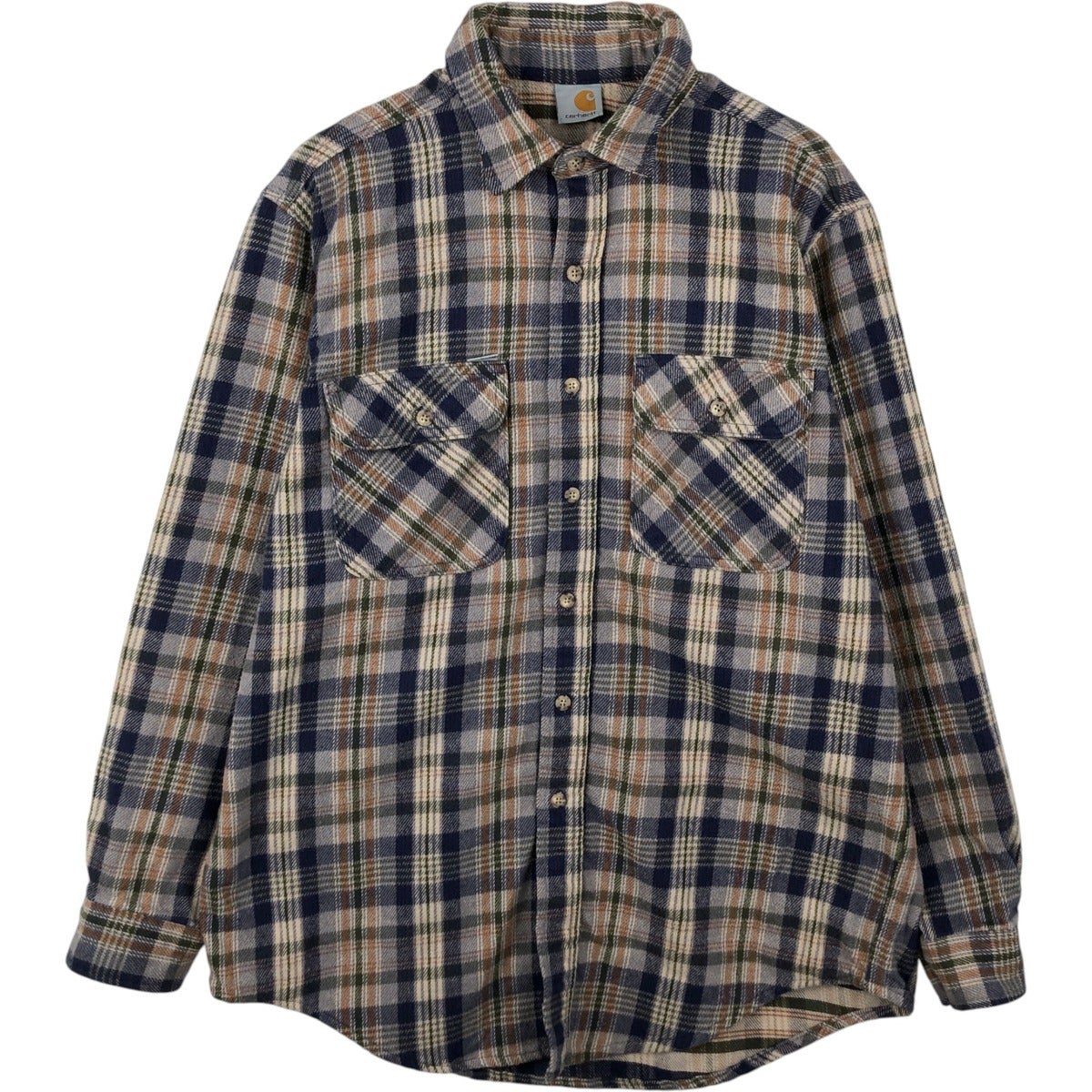 古着 90年代 カーハート Carhartt オンブレチェック 長袖 フランネル