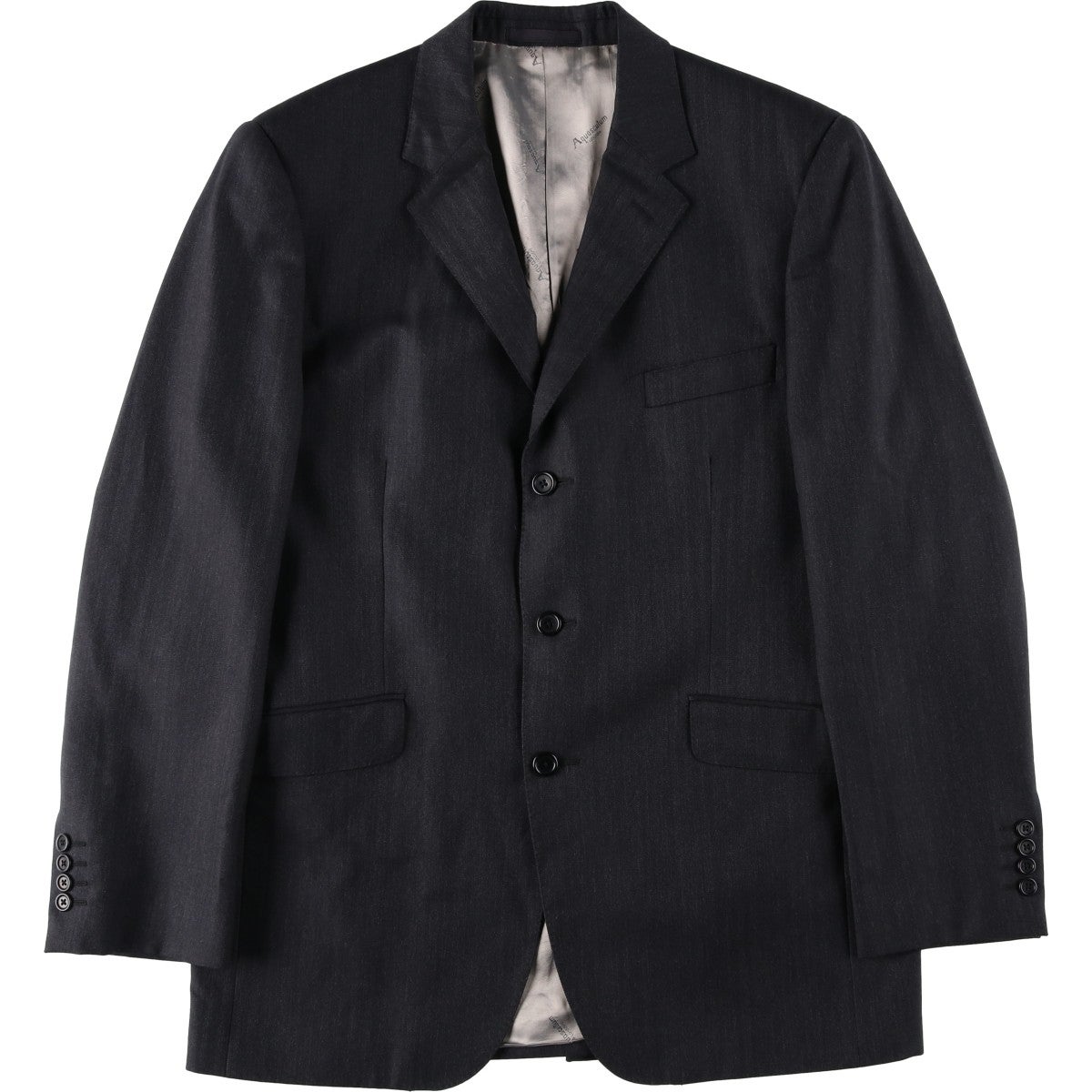 古着 アクアスキュータム Aquascutum LONDON 紺ブレザー テーラード