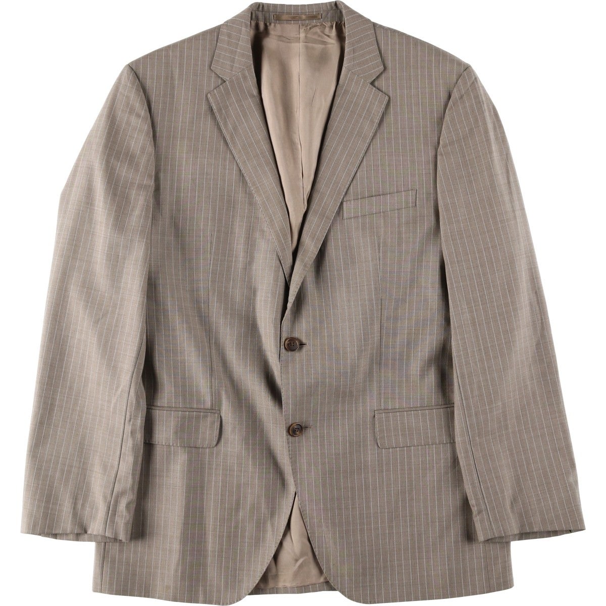 古着 ヒューゴボス HUGO BOSS ストライプ柄 ウールテーラードジャケット メンズM相当/eaa619448 古着 ヒューゴボス HUGO BOSS ストライプ柄 ウールテーラード