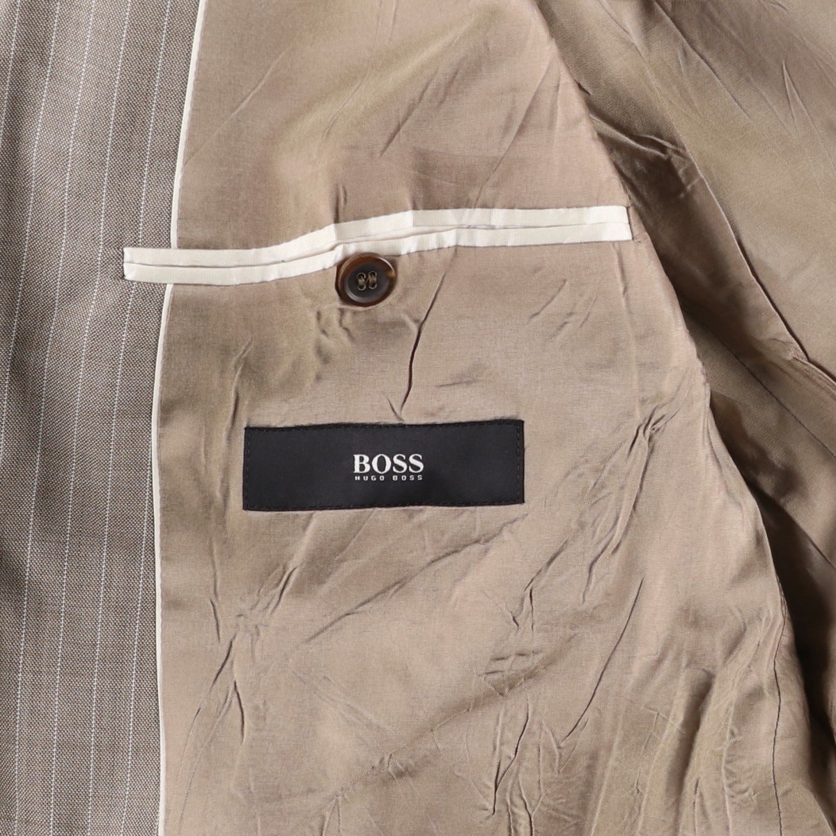 古着 ヒューゴボス HUGO BOSS ストライプ柄 ウールテーラード
