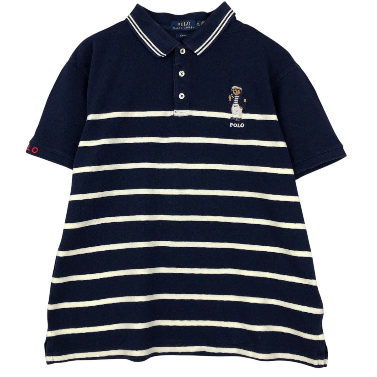 新品　ラルフローレンボーダーポロシャツメンズ　　　　 　　　XS 古着 ラルフローレン Ralph Lauren POLO by 長袖 ボーダー ポロシャツ
