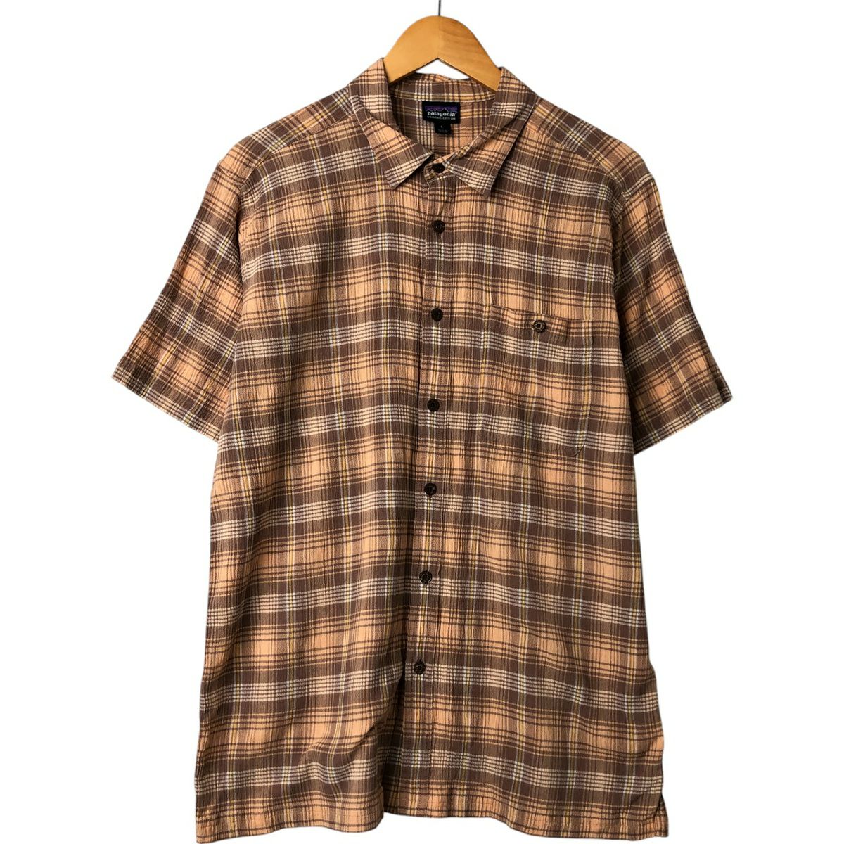 古着 パタゴニア Patagonia チェック柄 半袖 ボックスシャツ