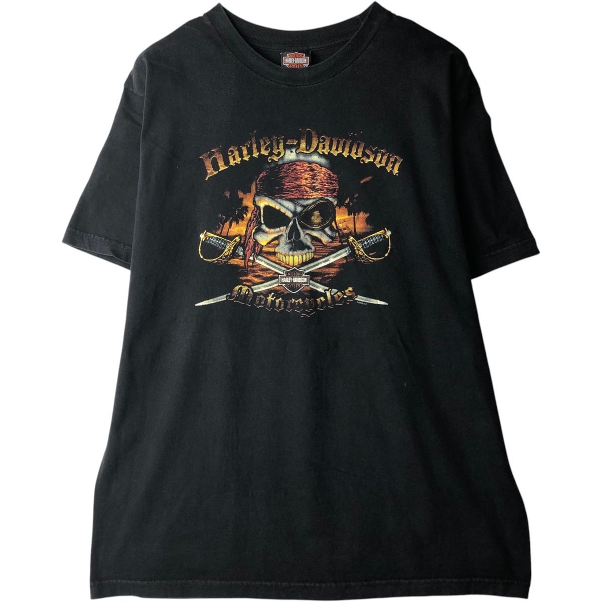 古着 00年代 ハーレーダビッドソン Harley-Davidson ドクロ柄 スカル柄