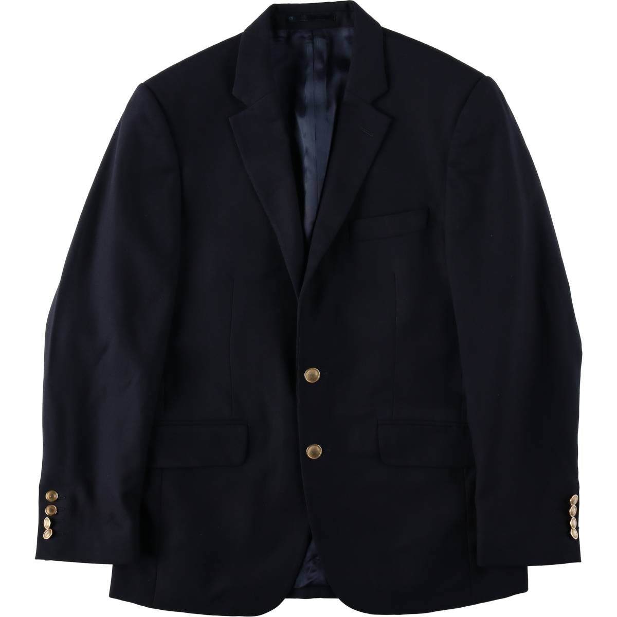 古着 アクアスキュータム Aquascutum LONDON 紺ブレザー テーラード