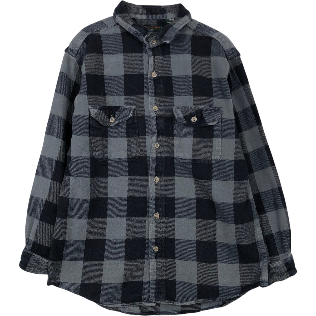 古着 フィールドアンドストリーム FIELD&STREAM オンブレチェック 長袖