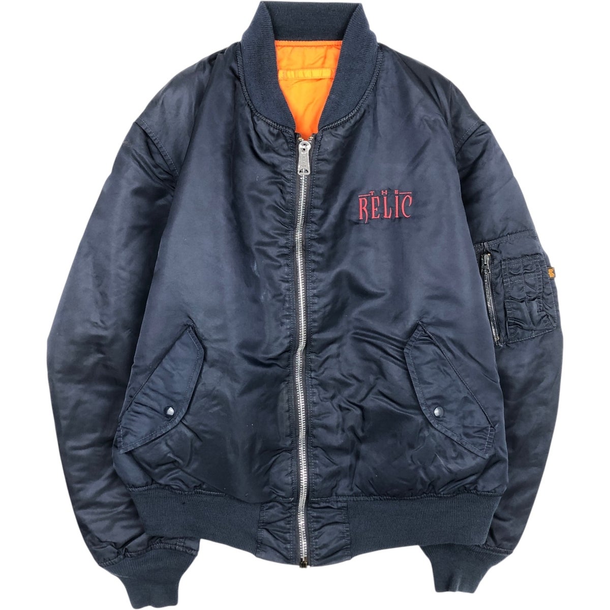アルファ　フライトジャケット 古着 90年代 民間品 アルファ ALPHA MA-1タイプ 中綿入り ミリタリー