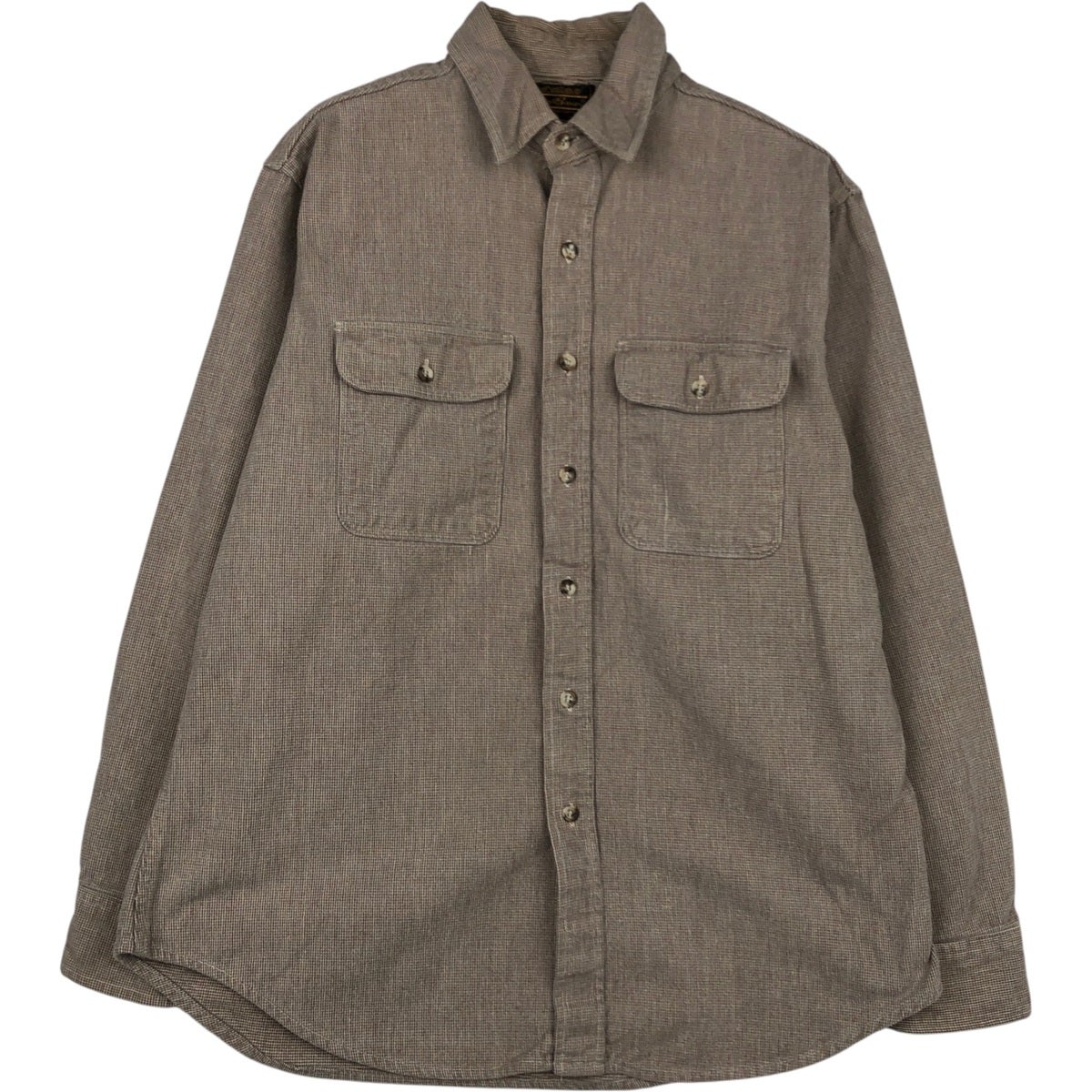 古着 80～90年代 エディーバウアー Eddie Bauer 黒タグ 長袖 ワーク