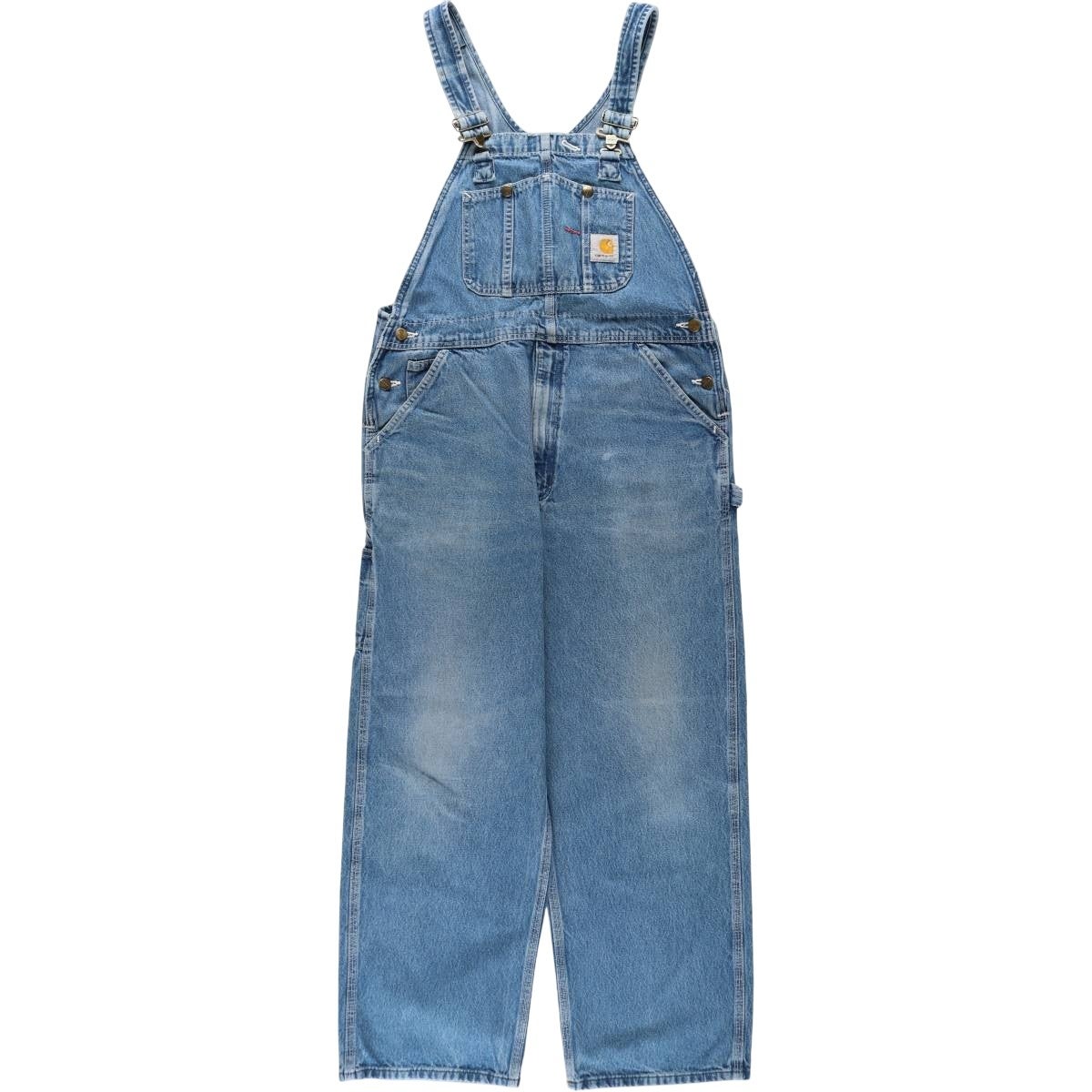 ブ*ク様 カーハート　Carhartt デニム　ダブルニーオーバーオール　36✖ 古着 カーハート Carhartt ダブルニー デニムオーバーオール メンズw36