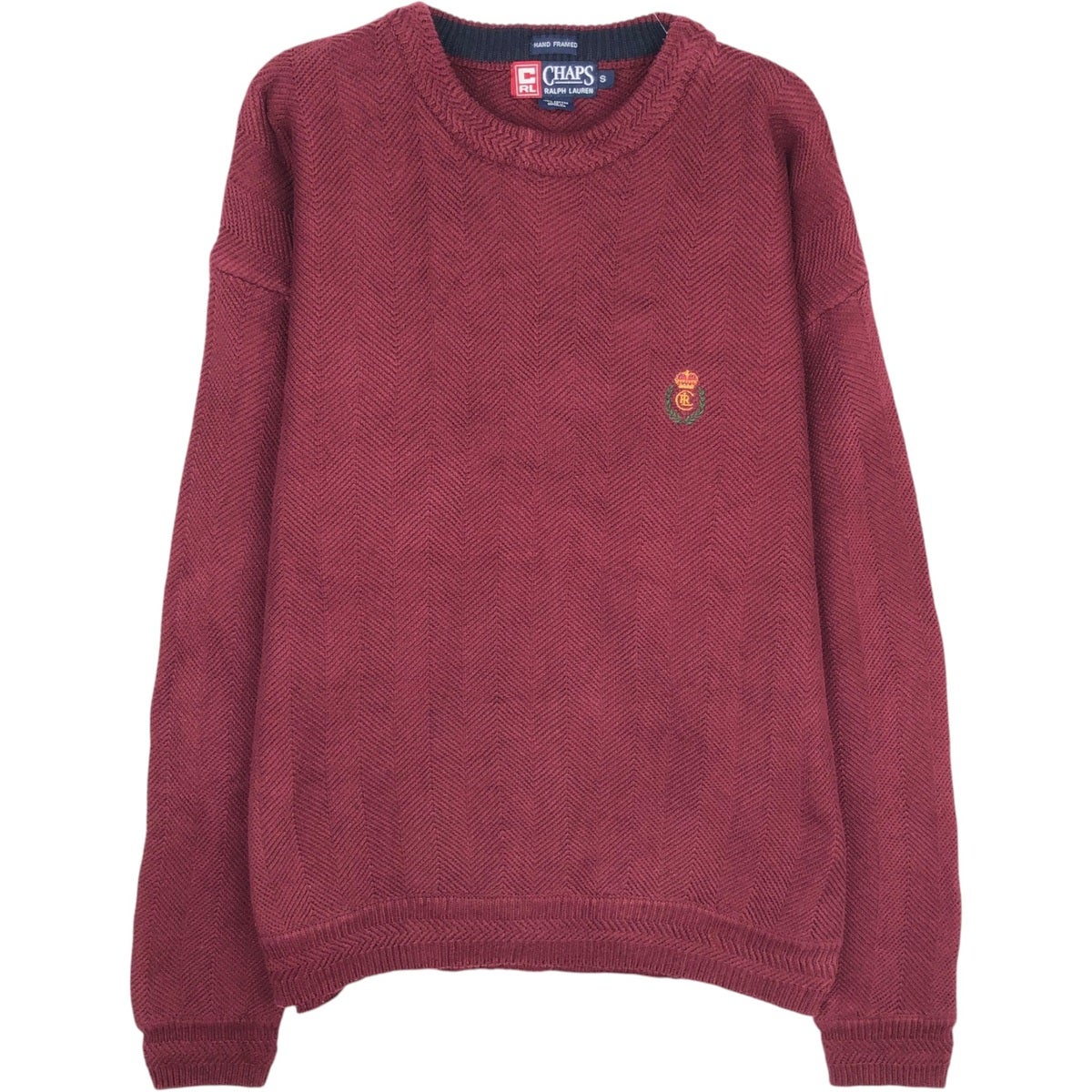 古着 ラルフローレン Ralph Lauren CHAPS チャップス Vネック コットン