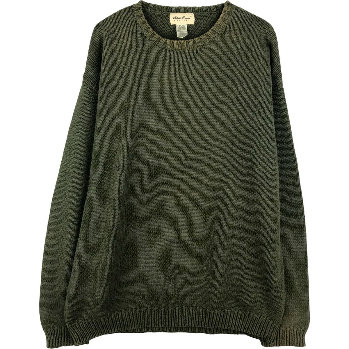 古着 80～90年代 エディーバウアー Eddie Bauer 黒タグ コットンニット