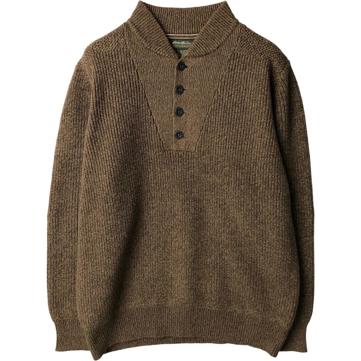 古着 70～80年代 エディーバウアー Eddie Bauer 黒タグ コットンニット