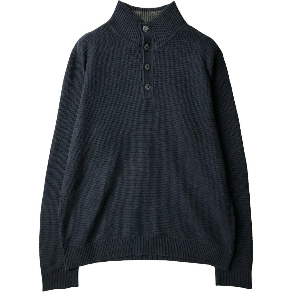 古着 ノーティカ NAUTICA ケーブル編み コットンニットセーター メンズ