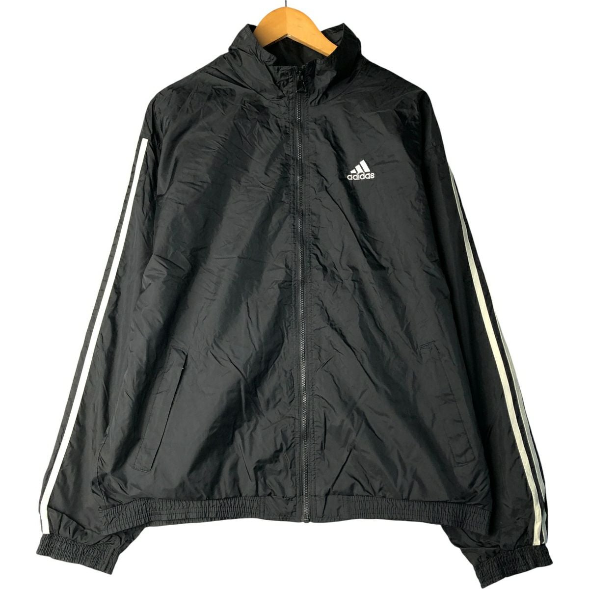古着 90年代 アディダス adidas TEAM Vネック ナイロンプルオーバー