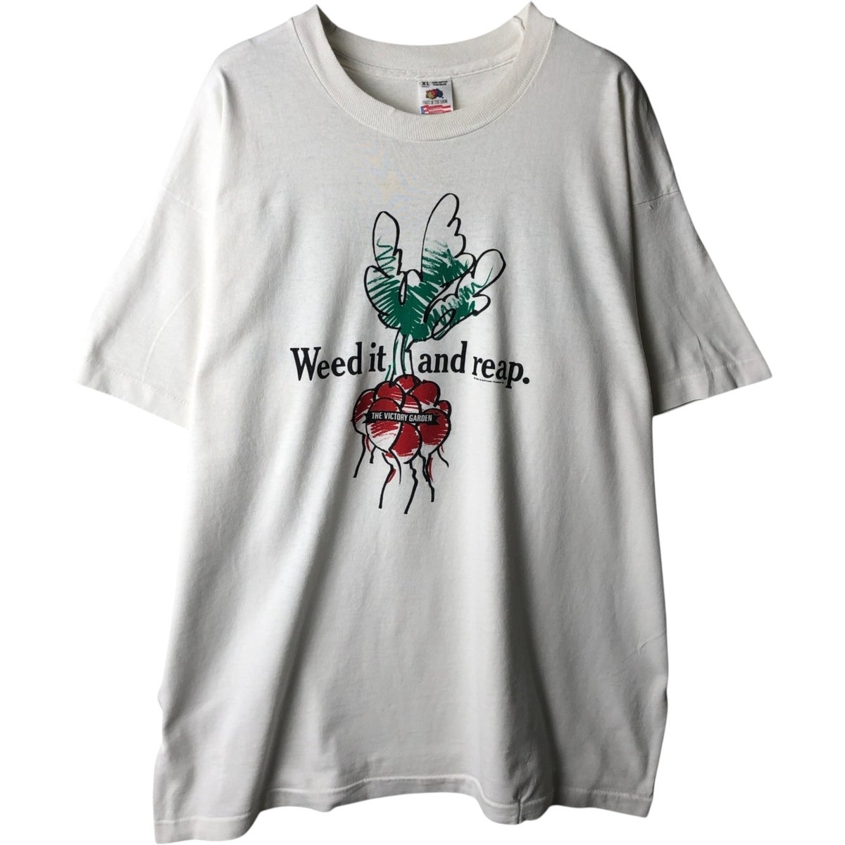 古着 90年代 フルーツオブザルーム FRUIT OF THE LOOM メッセージ