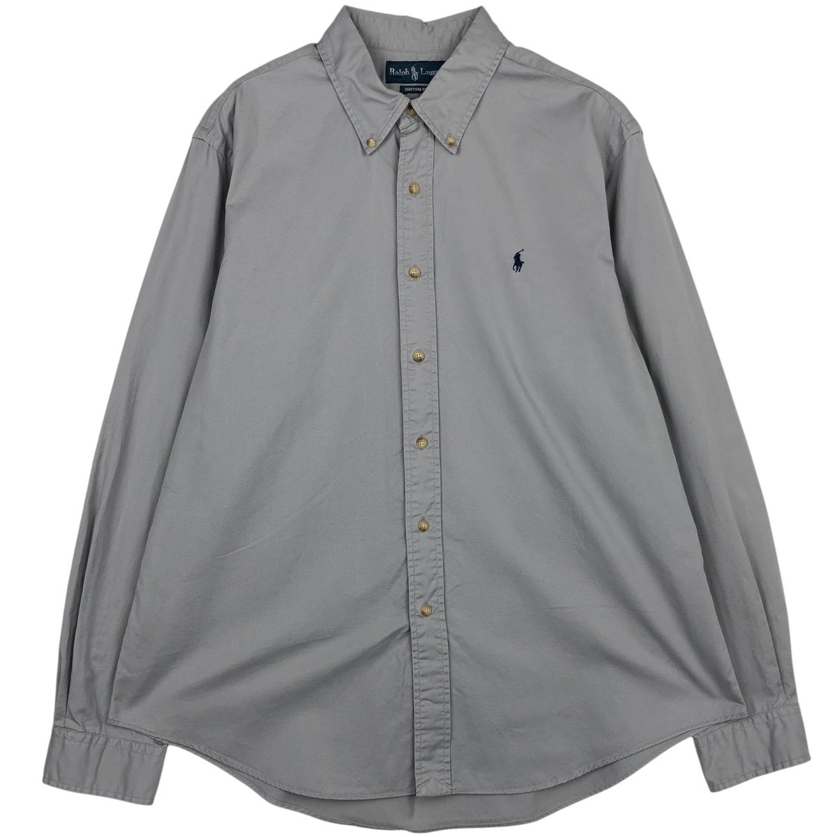 古着 ラルフローレン Ralph Lauren CUSTOM FIT 長袖 ボタンダウン