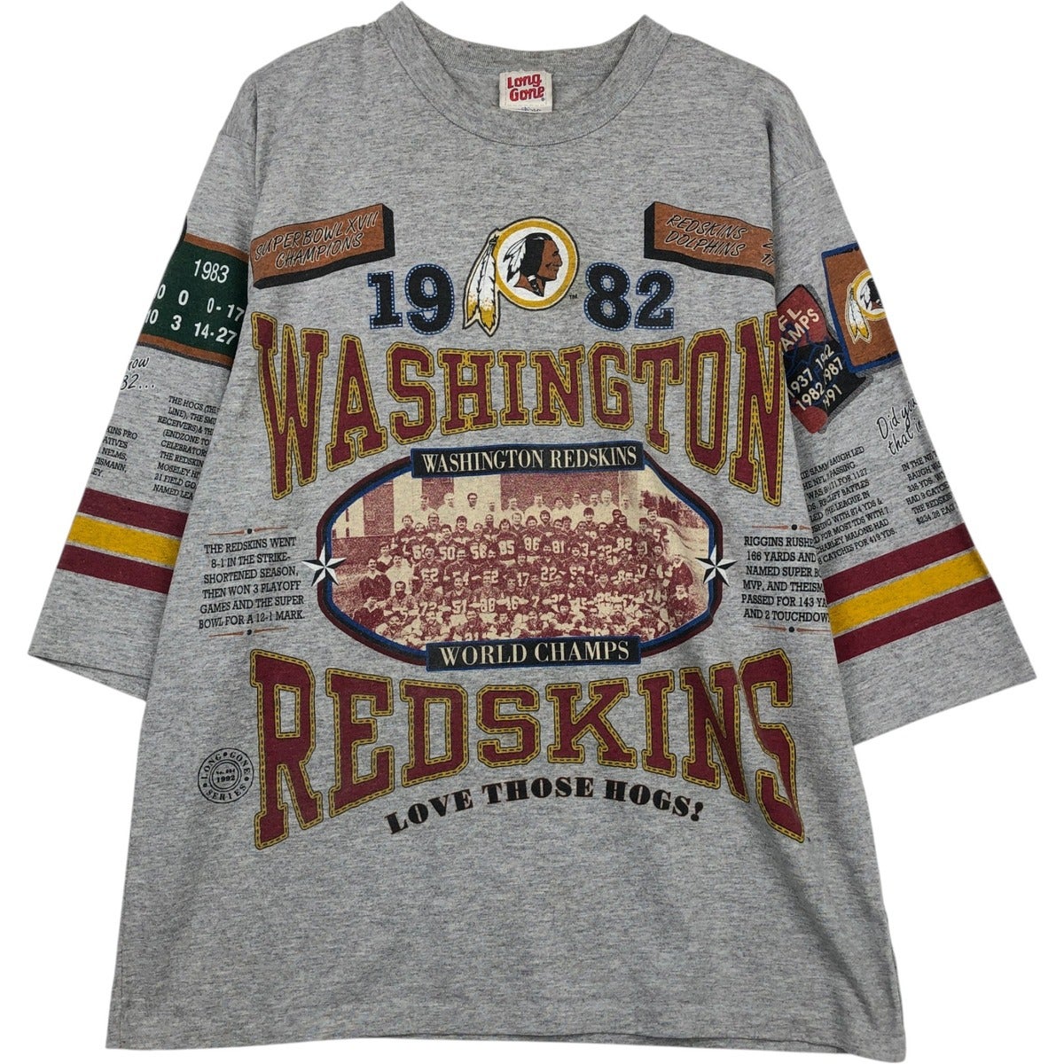古着 80年代 Long Gone NFL WASHINGTON REDSKINS ワシントンレッド