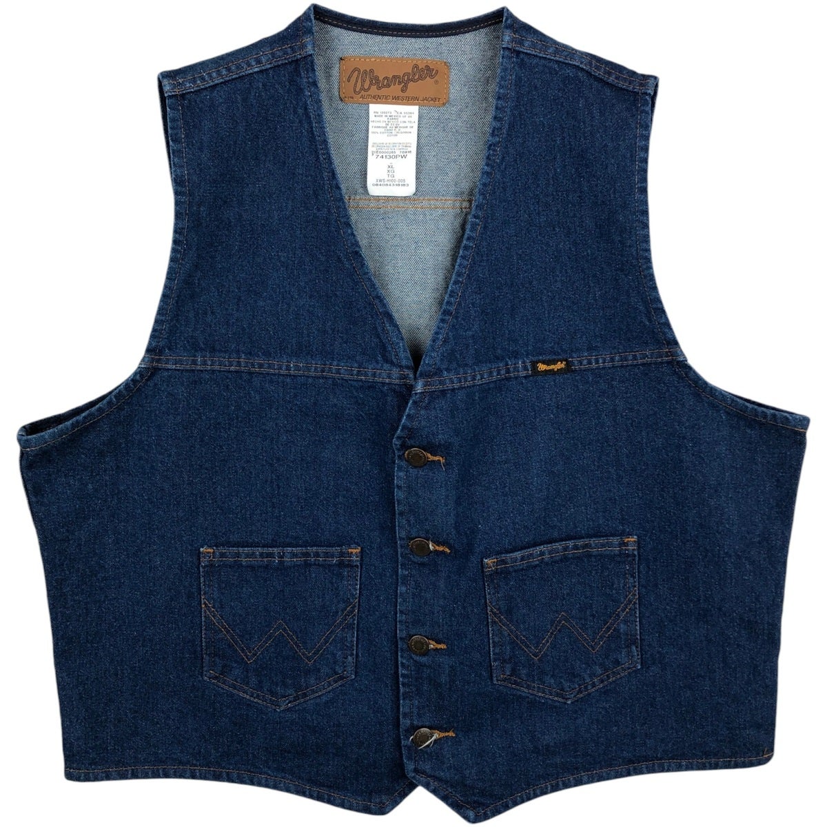 古着 ラングラー Wrangler AUTHENTIC WESTERN JACKET デニムベスト
