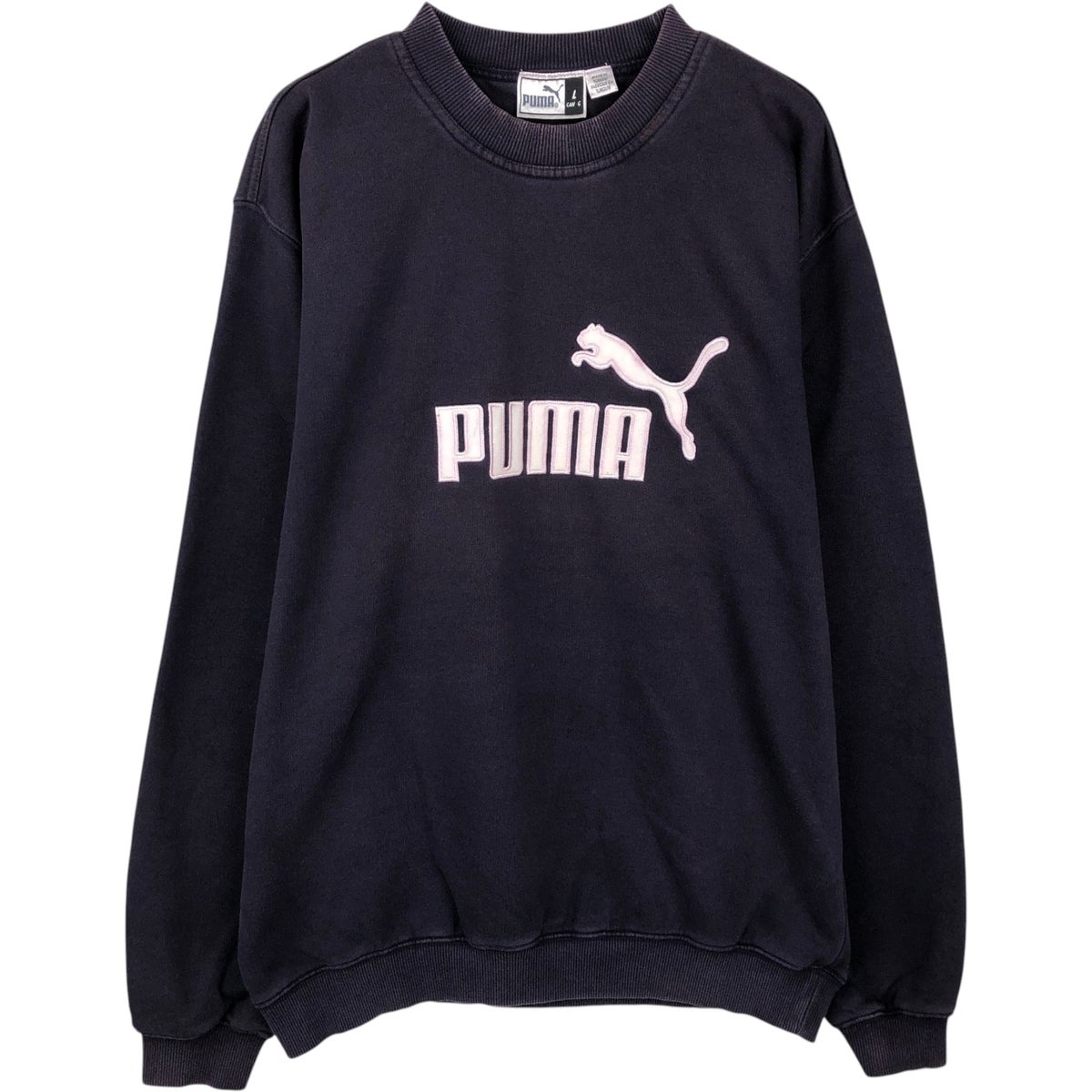 古着 80年代 プーマ PUMA ロゴスウェットシャツ トレーナー メンズL