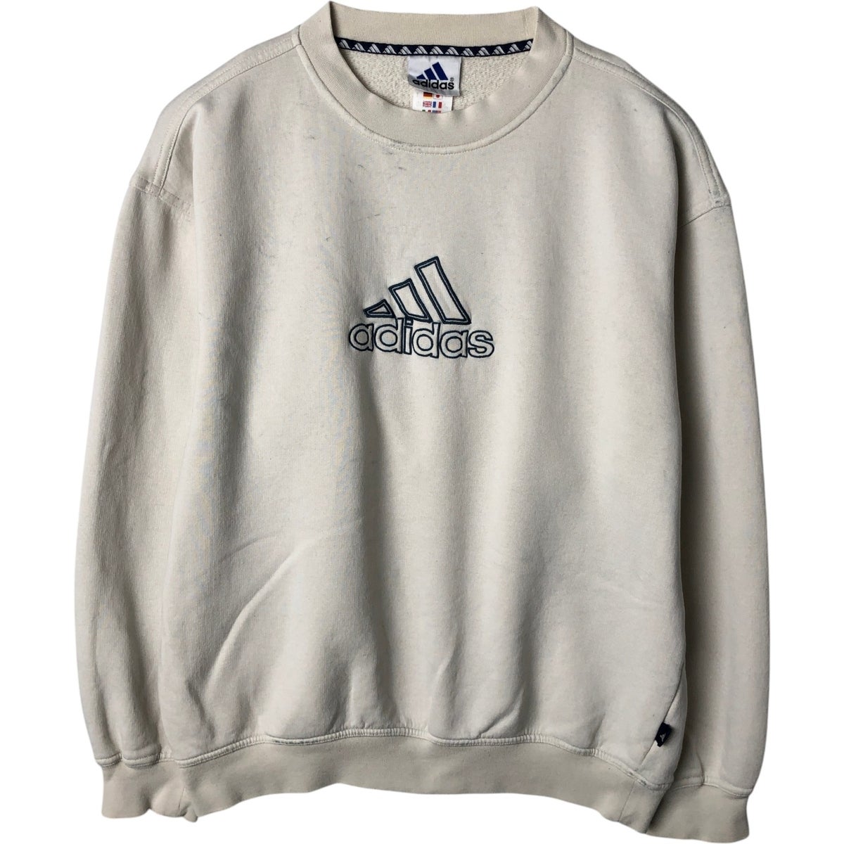 古着 アディダス adidas TEAM ワンポイントロゴスウェットシャツ