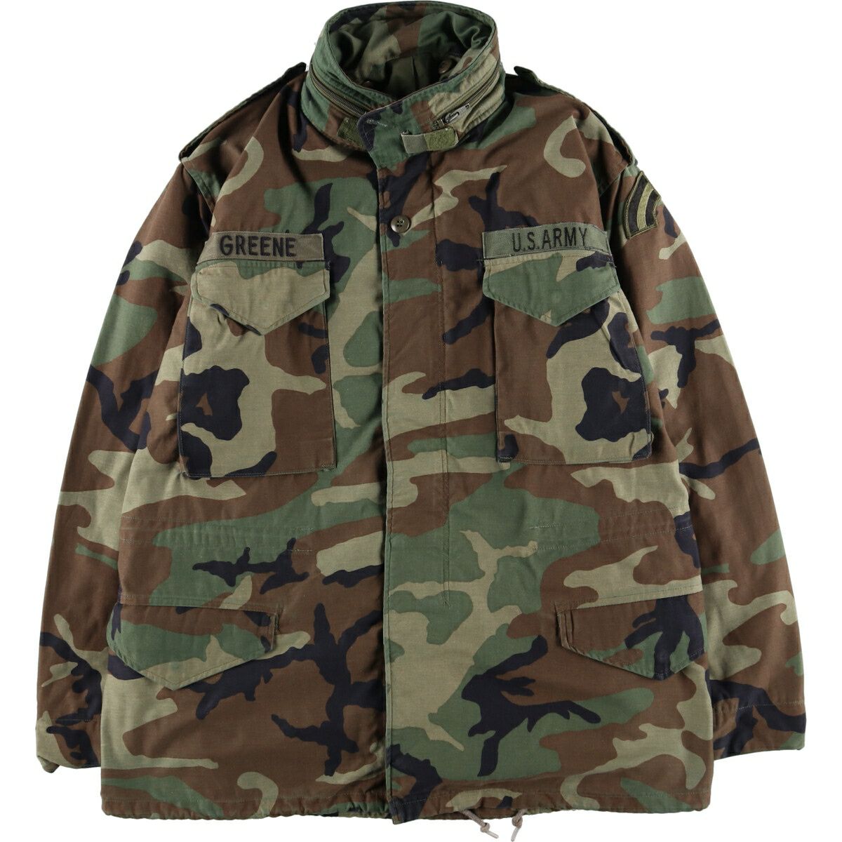 古着 80年代 米軍実品 M-65 迷彩柄 ウッドランドカモ ミリタリー