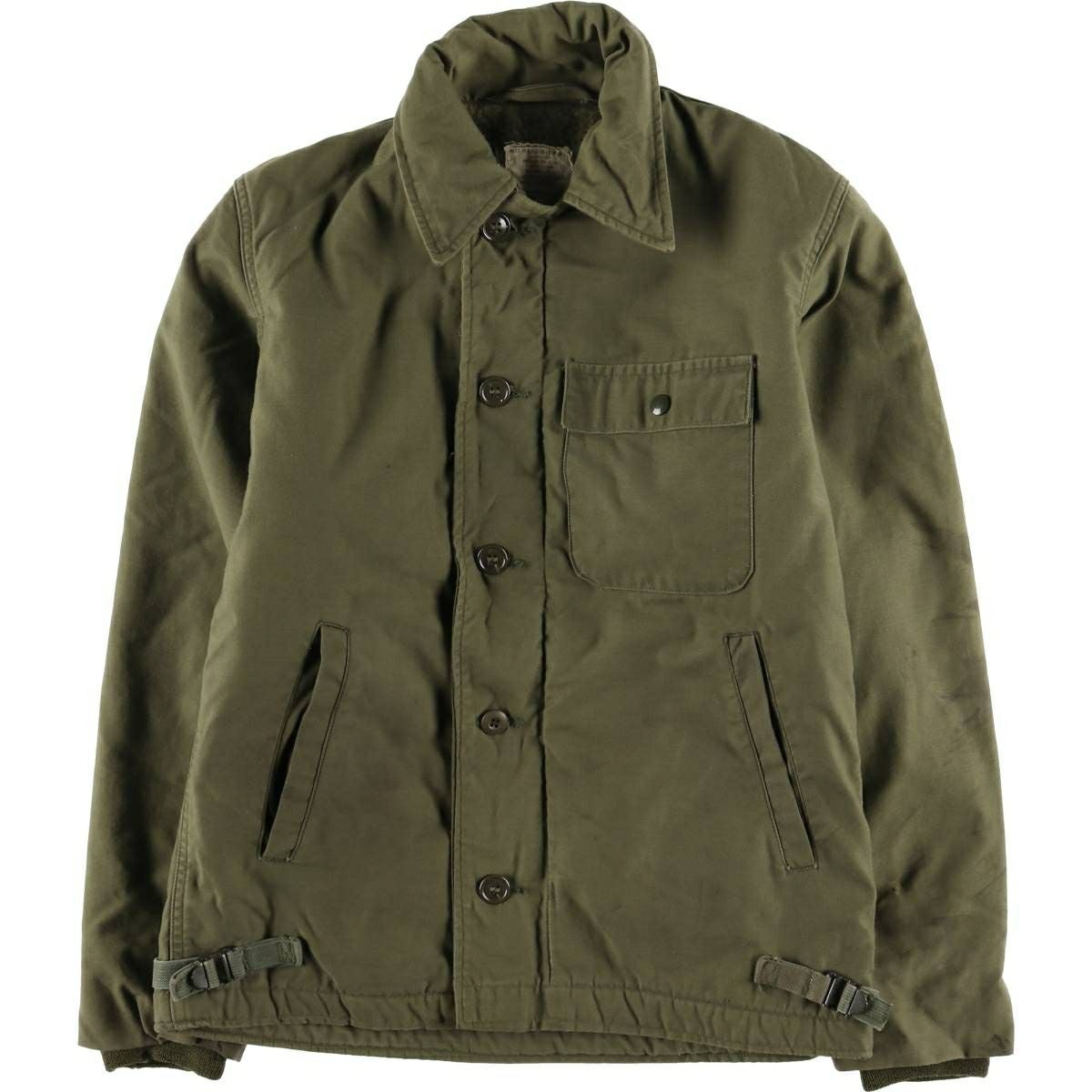 古着 米軍 U.S.NAVY N-2 デッキコート フード付き ミリタリーコート