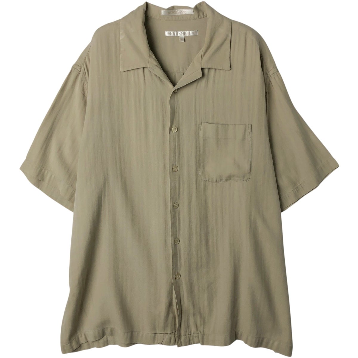 古着 ペリーエリス PERRY ELLIS 半袖 オープンカラー シルクシャツ