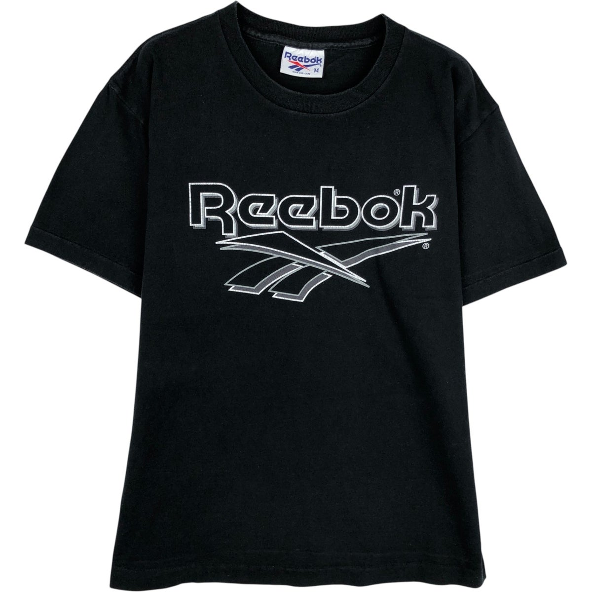 古着 90年代 リーボック Reebok デカロゴ ロゴプリントTシャツ USA製