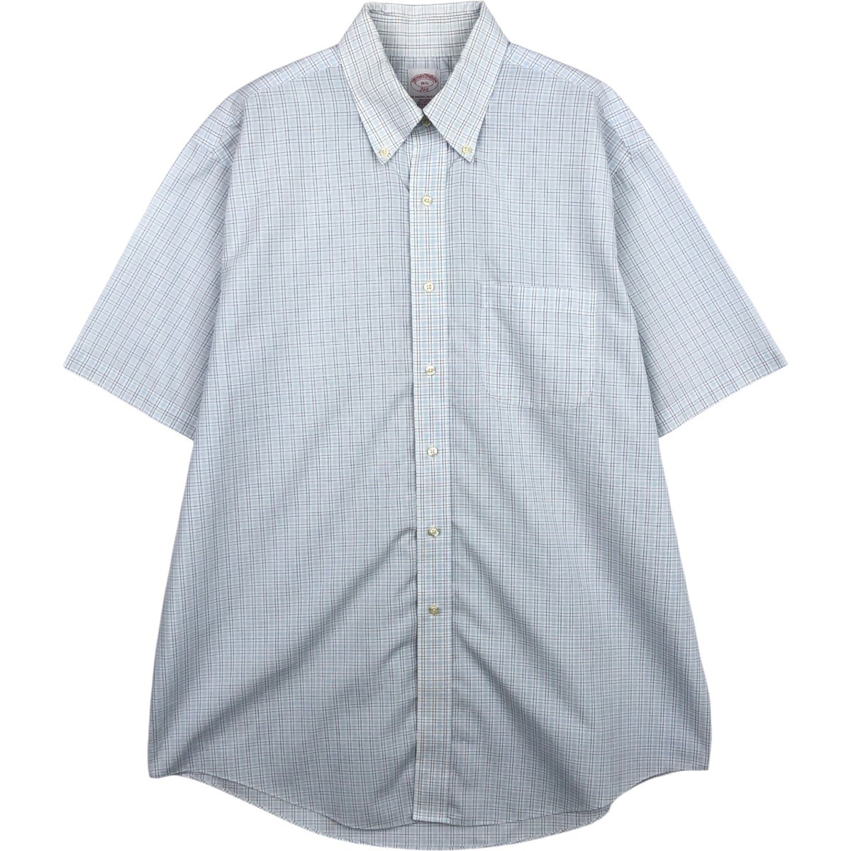 古着 ブルックスブラザーズ Brooks Brothers シアサッカー 半袖 ボタン
