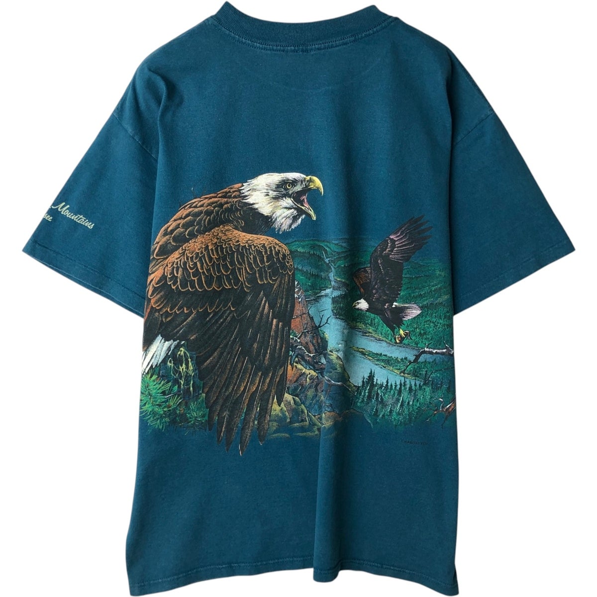 古着 ～90年代 鷲柄 イーグル柄 アニマルTシャツ メンズL相当