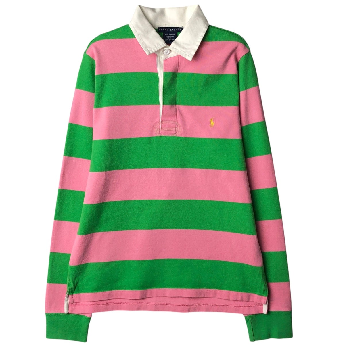 Polo by Ralph Lauren ボーダー柄長袖ラガーシャツ　XLサイズ 古着 ラルフローレン Ralph Lauren POLO by Ralph Lauren ボーダー柄