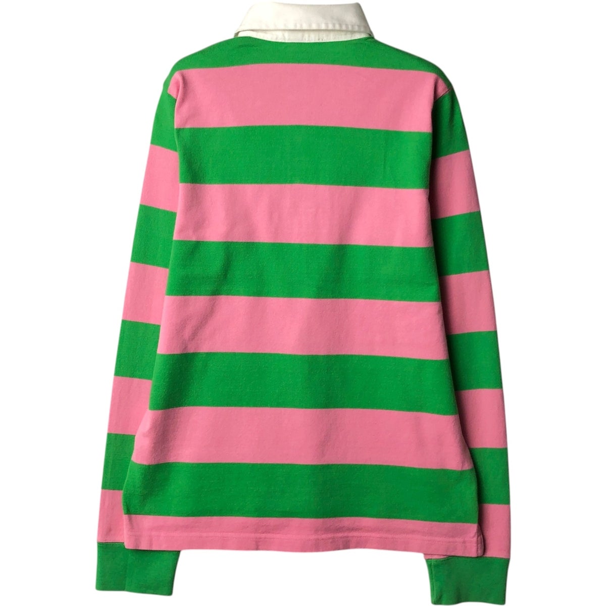 古着 ラルフローレン Ralph Lauren ボーダー柄 長袖 ラガーシャツ
